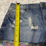 Altar'd State Altar’d State Womens Denim Micro Mini Shorts Bandanna Pocket Distressed size 27 Photo 6