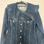 Ganni  X LEVI'S Ruffle-trimmed cotton and hemp-blend denim shirt dress Photo 8