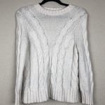 Ann Taylor  Cream Cable Knit Pullover Sweater Womens S Preppy Cozy Fall Fisherman Photo 0