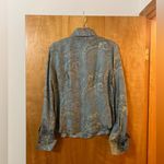 Lafayette 148  New York Button Up Short Muted Paisley Silk Long Sleeve Blouse 6 Photo 14
