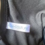 Aqua Couture Black & White Embroidered Floral Halter Bikini Swim Top L Size L Photo 4