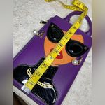 Novelty Lady Face Shoulder Bag faux Leather Messenger Travel Handbag (Purple) Purple Photo 10