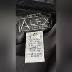 Alex Evenings Beaded Waist Taffeta Sheath DRESS SIZE 14P petite black NWT Photo 2