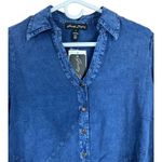 NWT Gretty Zueger Asymmetrical Denim Tunic Top 100% Cotton WOMEN’S SIZE SMALL Blue Photo 3