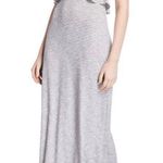 Max Studio Blue & White Striped Maxi Dress With Front Ruffle ( L ) Photo 0