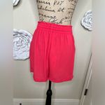 BCBGeneration Bright Coral Elastic Waistband High Waist Shorts Size Medium Pink Photo 10