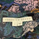Veronica Beard Peppa Floral Mini Dress Floral Print Metallic Silk Chiffon Size 0 Photo 11