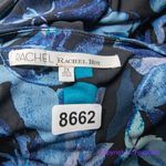 RACHEL Rachel Roy Sleeveless Printed Matte Jersey Dress in Teal Berry Bush, 2X Blue Photo 11