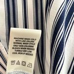 West Kei  Blue & White Faux Wrap Shirt Size Small Business Casual Meets‎ Yacht Photo 5