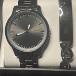 Mens dark steel watch and bracelet set. See notes. Photo 2