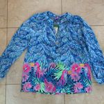 Lilly Pulitzer  NWT $168 Lets Mango Elsa Top Sz S Photo 0