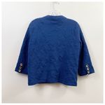 J. McLaughlin  Raised Coral Print Navy 3/4 Sleeve Cropped Knit Cardigan Photo 4