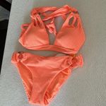 Becca  womens Line in the Sand Skylar Rib Textured Ring BIKINI SET, Medium,$156 Photo 4