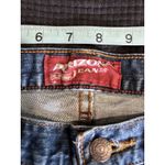 Arizona Jeans Arizona Straight Leg Slim Med Wash Denim Jeans Mid Rise Size 29x32 Logo Zip Photo 3