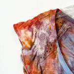 Crown & Ivy XL Top Handmade Tie Dye Flutter Sleeve Eyelet Purple Mauve 1737 Photo 7