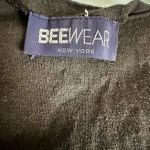 Black Beewear Cropped Cap Sleeve Top. Button Epaulette. Cut Out Belly Button. Size L Photo 11