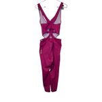 Free People Womens Jumpsuit Back It Up Pink Dragonfruit One Piece Medium NWT Photo 6