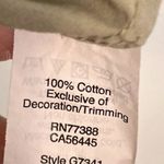 Madewell Embroidered Tie Front Safari Shirt Womens Small Floral Tan Camp Western Photo 12