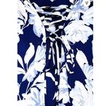 Lulus  Through The Fields Navy Blue Floral Print Lace Up Back Dress ~ Women's SM Photo 7