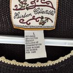 Vintage Retro Heirloom Collectibles Floral Sweater Ramie L Black Size L Photo 2