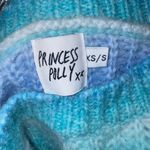 Princess Polly XS/S Blue Ombre Knit Sweater Fuzzy Oversized Cozy Soft Slouchy Photo 2