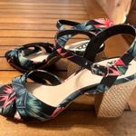 Fergalicious Black and Pink Heels with Chunky Block Heel size 8 tropical Photo 6