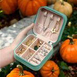 Mini Jewelry Box, Travel Portable Jewelry Storage Box PU Leather Small Organizer Photo 2