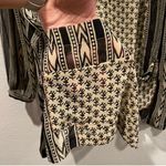 Free People  Bohemian Sheer Beaded Long Sleeve Blouse Photo 5