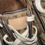 Coach Barrett Brown Vintage Style Monogram Designer Tennis Shoes 7.5B Photo 12