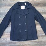 Levi's Blue Double Breasted Women's Medium Wool Blend Peacoat Coat Jacket Photo 0