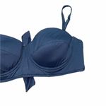 Echo Solid Black Tie Back Bikini Swim Top Women's Size Large Photo 2