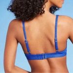 Xhilaration New Blue Sparkly Bikini Top Size Large Rave Top NWT Photo 1