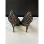 Nine West Women's Black/Gold High Heeled 4.5" Shoes Size 8M SKU3497 Photo 4