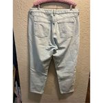 Mom High Rise Light Blue Jeans Ripped Knees Woman’s Size 18 Regular Photo 8