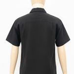 Handmade Men's Mexican Black Embroidered Shirt - Cotton, Gold Accent (Size M ) Photo 3