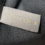 Culture Cassandra Black Faux Vegan Leather Long Sleeve Button Down Shirt Top M Size M Photo 3