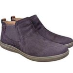 Cobb Hill Bailee Chelsea Boots Nubuck Leather Maroon Womens 6.5 Ankle Booties Purple Photo 0