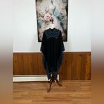 None Beautiful Egyptian Black Cape With Blue Trim! Photo 6