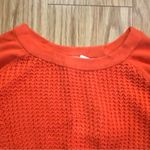 Forever 21 Orange Woven Pattern Cotton Sweater Womens Medium Photo 2