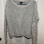 Forever 21 Women’s‎ Sweater Medium Crop Gray  Knit Long Sleeve Top Winter Photo 0