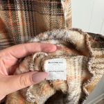 Bloomchic Brown Orange Plaid Oversized Sherpa Fleece Quarter Zip Plus Size 18/20 Photo 5