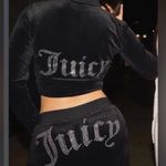 Juicy Couture  Black Rhinestone Velour hoodie Photo 1