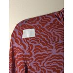 ALC Frank RTR A.L.C James Red Pink Print Turtleneck Long Sleeve Top Size Large pullover Photo 4