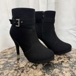 Top Moda  George-15 Side Zip Ankle Strap Buckle Stiletto Heel Nubuck Ankle Boots Photo 1