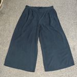 Eileen Fisher Sandwashed Tencel Wide Leg Pull On Cropped Pant Gray Medium Photo 3