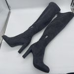 Sam Edelman Womens 8 Boots Kent Over the Knee Dark Gray Soft Vegan Suede Hi Heel Photo 0