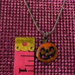 Boutique Pumpkin Necklace Halloween Jewelry Goth Egirl Witch spooky Photo 2