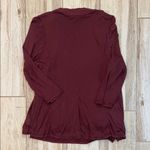 Coldwater Creek  Burgundy Open Front One Piece Cardigan - Shirt Top in Knit Photo 5