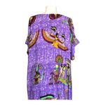 Egyptian Print Caftan Dress Purple Boho Maxi Lounge Wear Women's Size 4 Photo 8