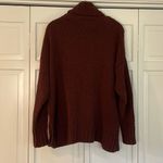 Aerie  burgundy chunky knit cozy turtleneck sweater small Photo 5